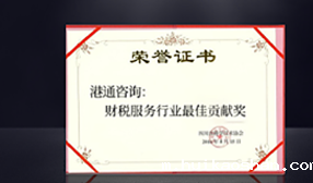 财税服务行业最佳贡献奖
